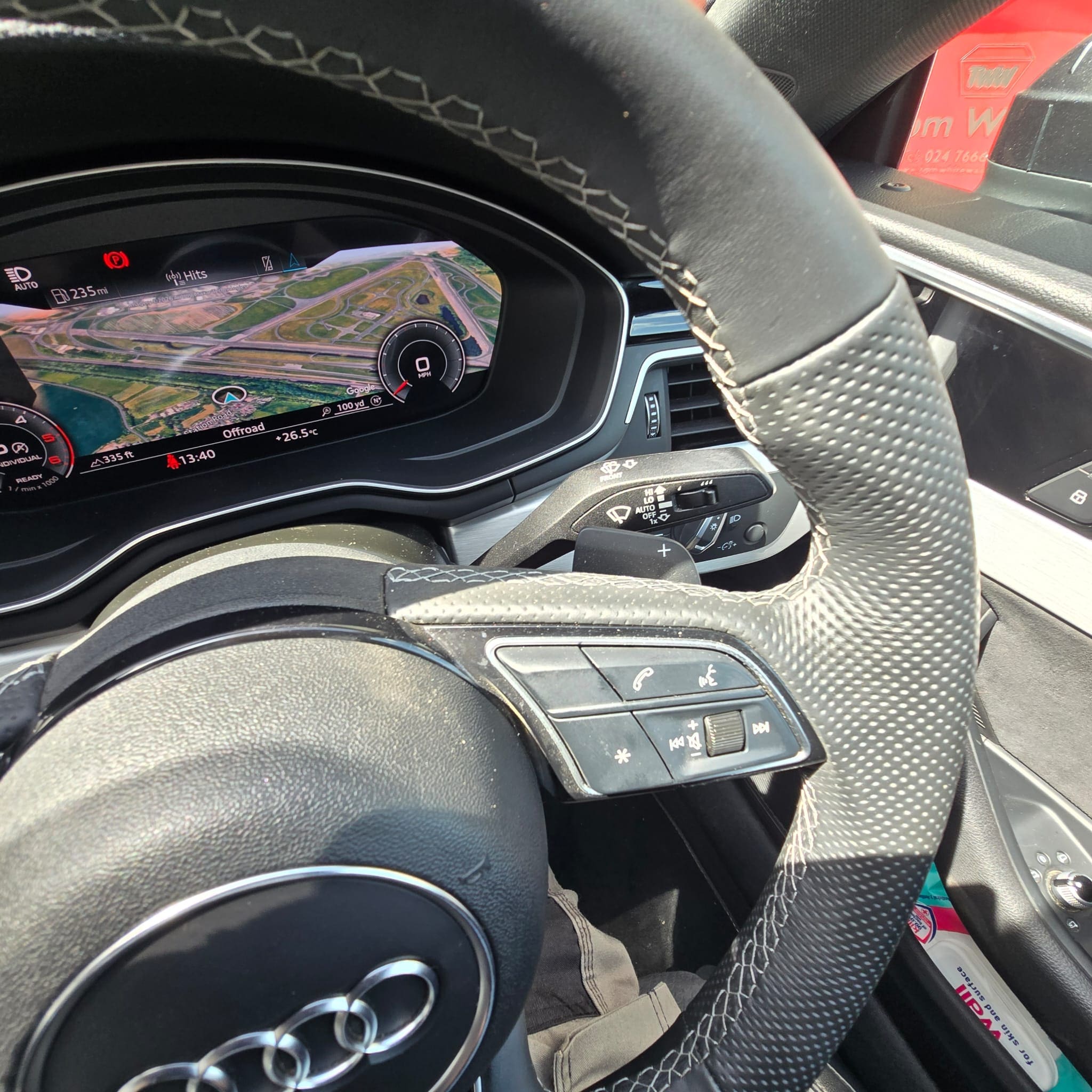 Audi A5 DSG flat bottom steering wheel retrofit for a sportier cabin feel