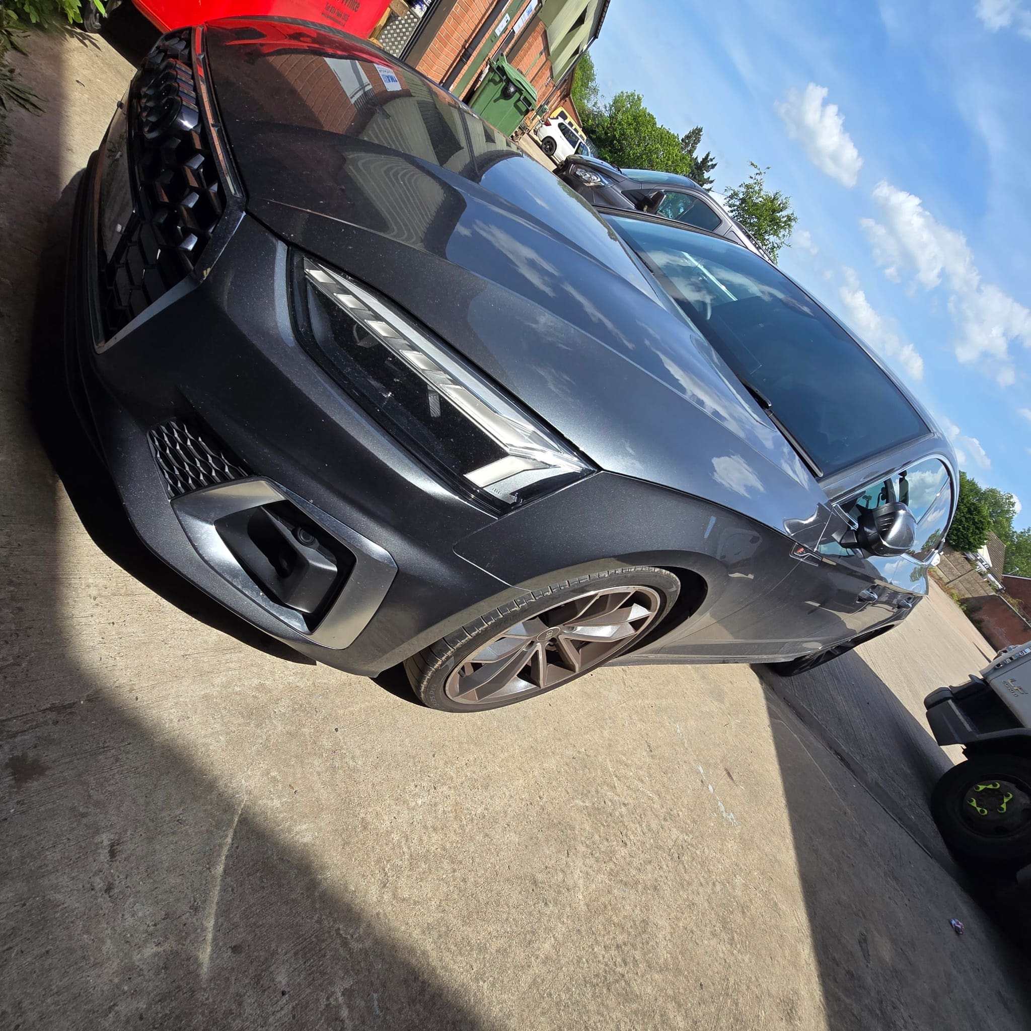Audi A5 flat bottom wheel retrofit for a sharper interior look