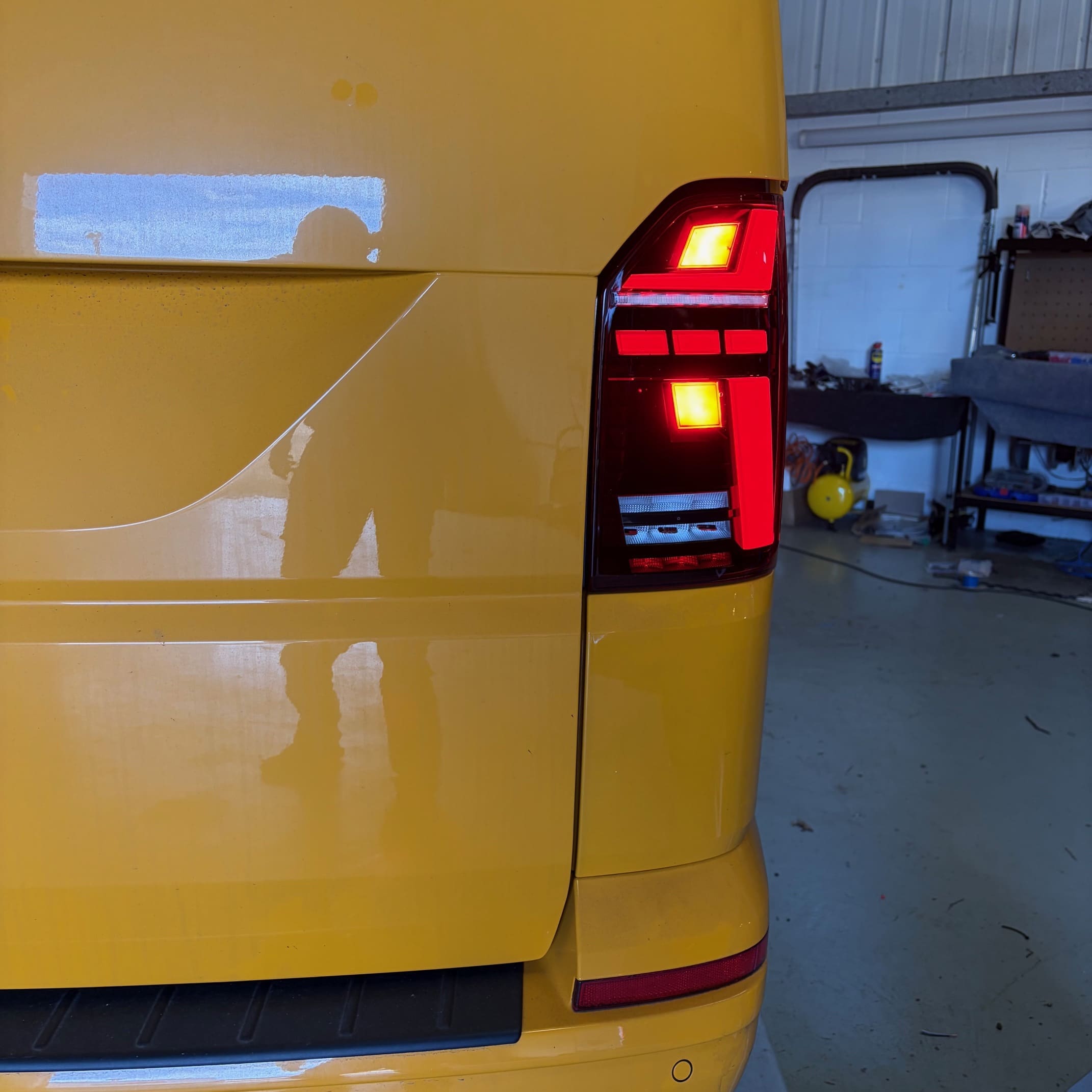 Genuine VW T6.1 smoked LED taillights retrofit completed with coding adaptations