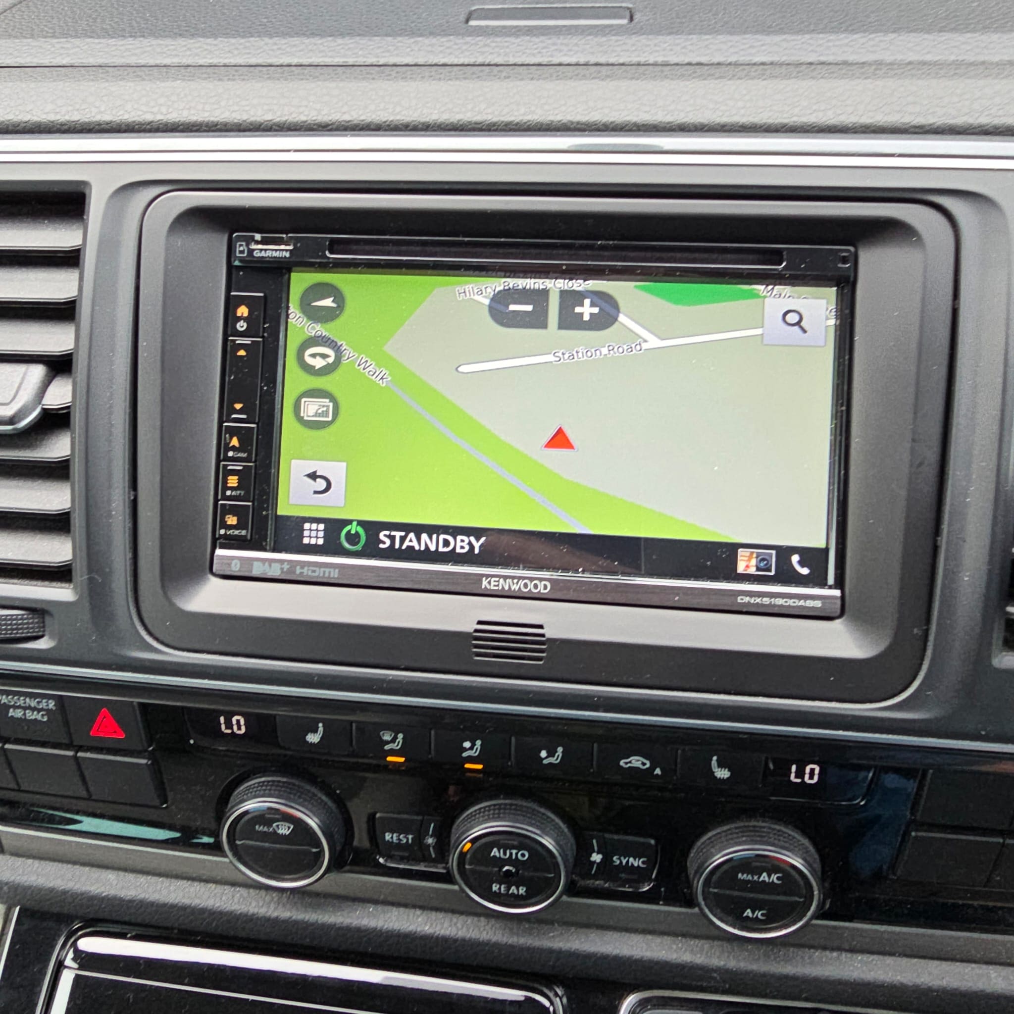 Volkswagen Transporter T6 Kenwood DNX5190DABS installation with integrated navigation and tidy fitment