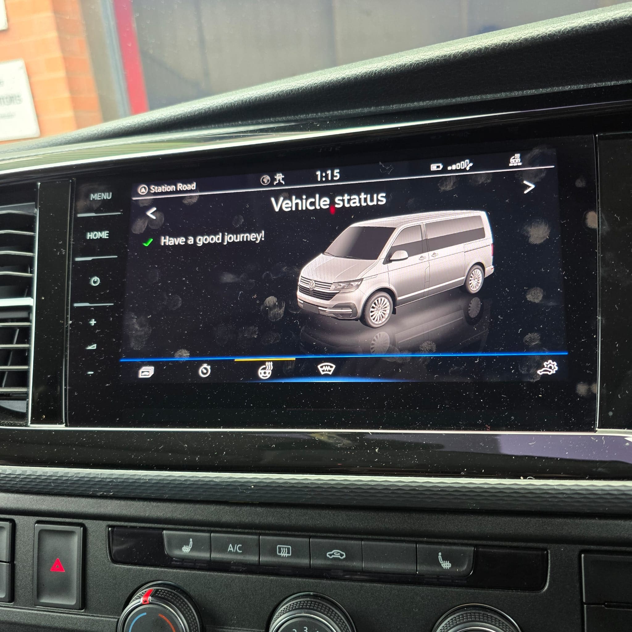 VW T6.1 heated steering wheel on message shown on dash and OEM multimedia system