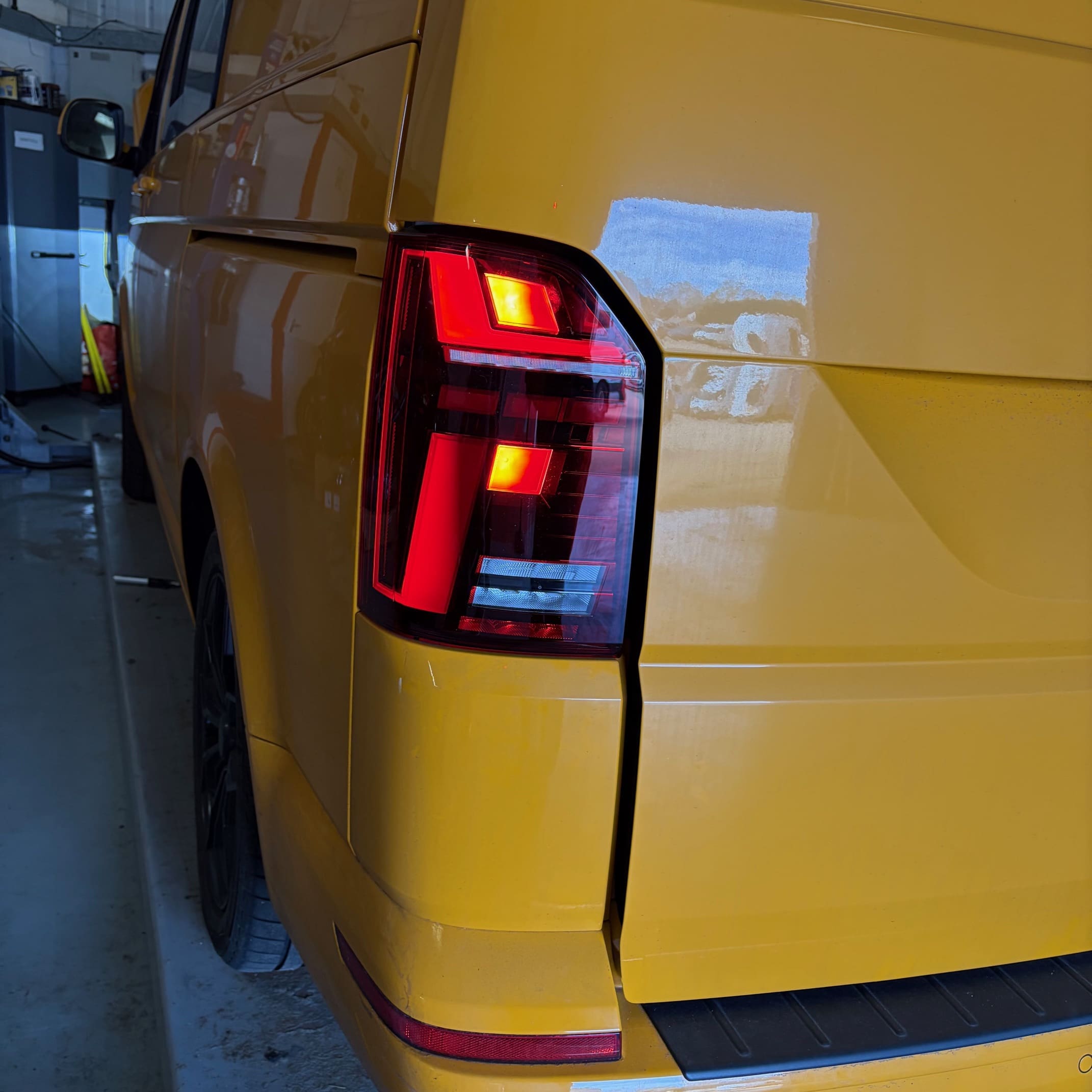 VW T6.1 smoked LED taillights coding retrofit showing 100 adaptations process