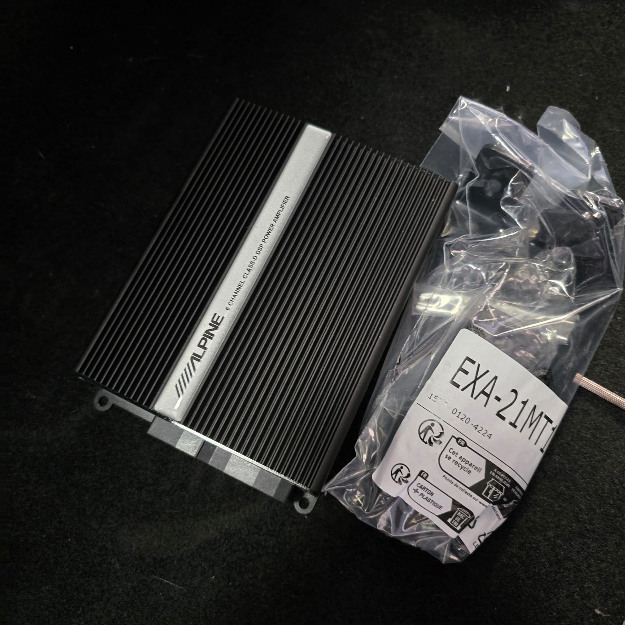 VW T6.1 subwoofer amplifier installation with Alpine SPC-W84AT6-2 under seat subwoofer
