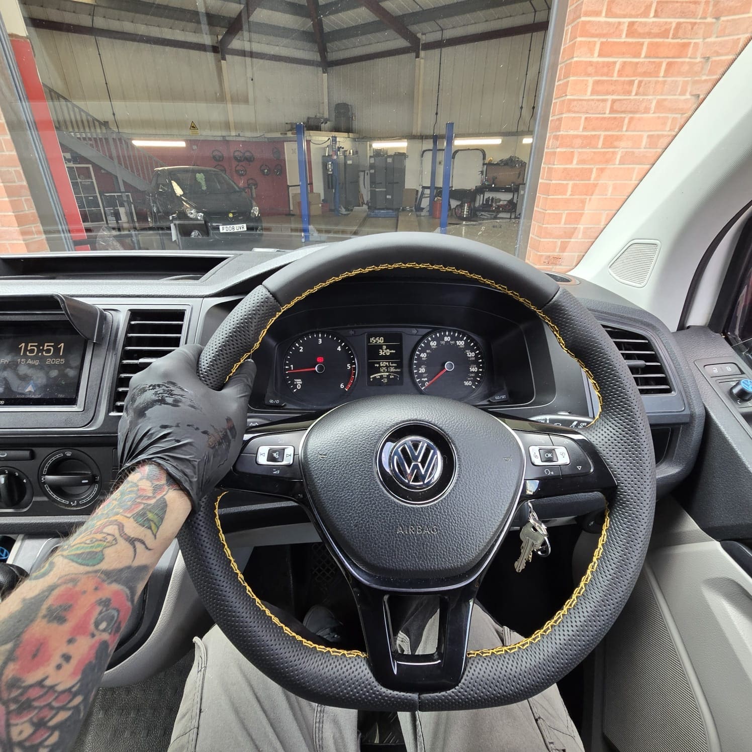 vw-leather-steering-upgrade-yellow-stitch-perforated-grip